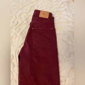 Zara maroon wide leg pants